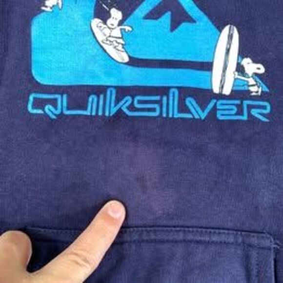 quicksilver Peanuts collaboration youth hoodie jacket pullover small snoopy - Picture 3 of 7